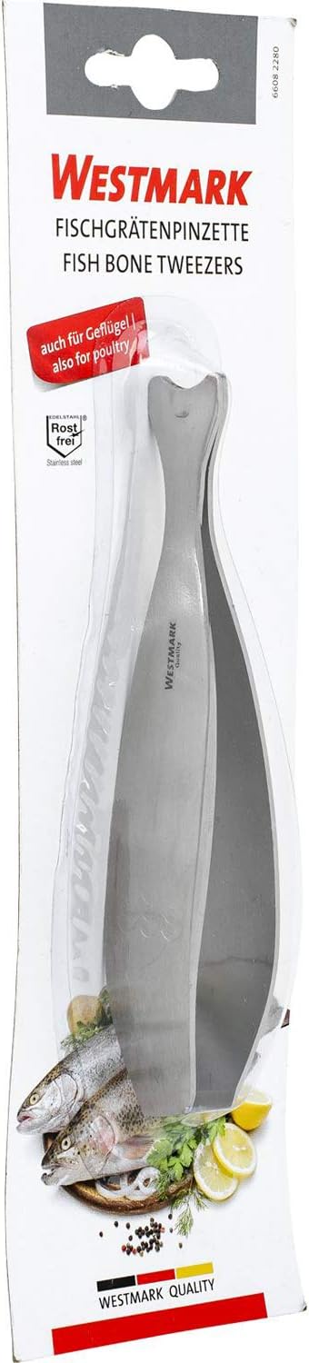 Westmark Fish Bone Tweezers, 5.4 x 1 x 1.2 inches, Stainless Steel