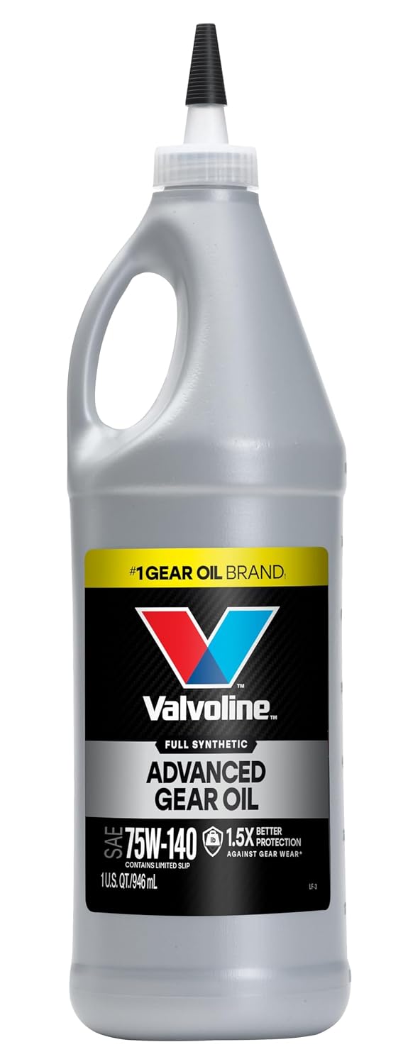 Valvoline Advanced Full Synthetic 75W-140 Gear Oil, 1 Quart, API GL-5 Synthetic Differential & Gear Lubricant