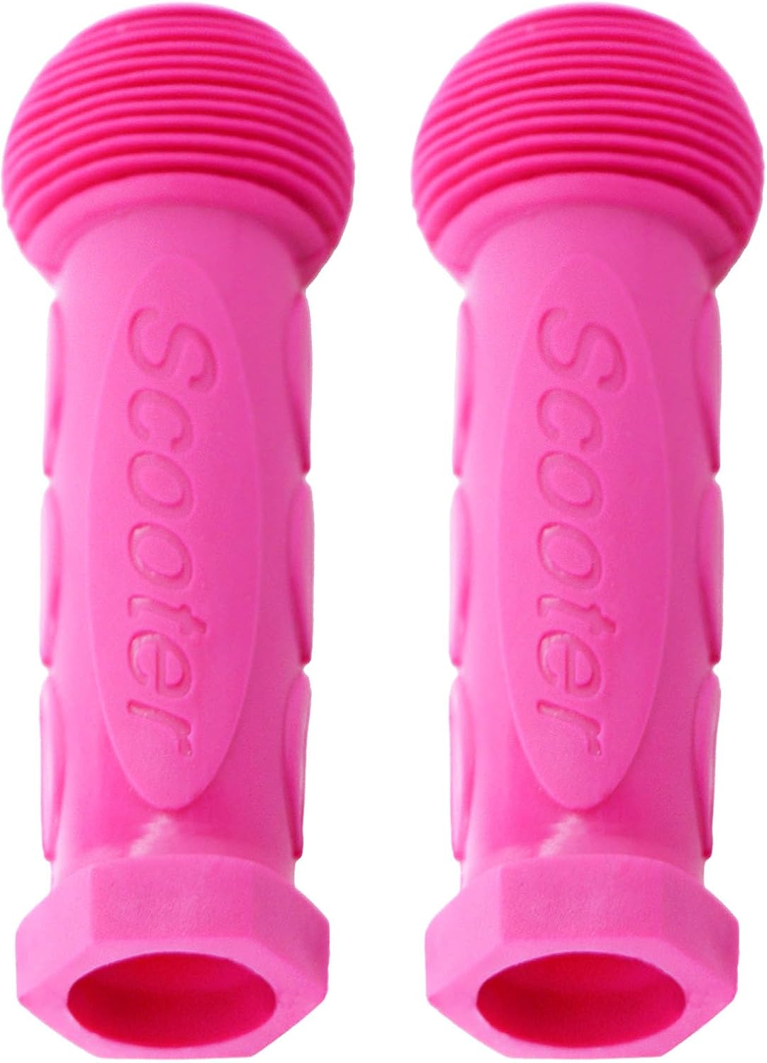 Gladeer Kids Scooter Handle Grips, 2-Pack Replacement Rubber Handlebars for 2/3/4-Wheel Kids Scooters, Anti-Slip Shock-Absorbing Grips, Pink