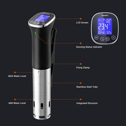INKBIRD WiFi Immersion Circulator for Sous Vide, 1000W IPX7 Waterproof Precision Cooker with App Control