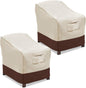 Vailge Heavy-Duty Waterproof Patio Chair Covers, 2-Pack, Beige & Brown