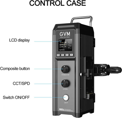 GVM Pro SD500B 500W Led Video Light, Studio Lights with Bowen Mount, 61600lux/1m Photography Lighting kit with 45° Standard Cover, Continuous Output Video Lighting with Controller, CRI 97+, 2700-6800K