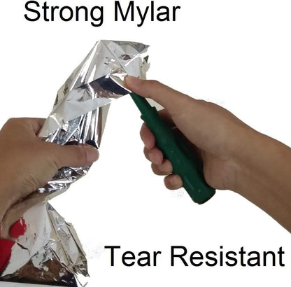 Leberna Emergency Sleeping Bags 2-Pack, Portable Mylar Thermal Bivy Sack Survival Blankets, Waterproof & Windproof Emergency Shelter for Camping, Hiking & Emergency Kits