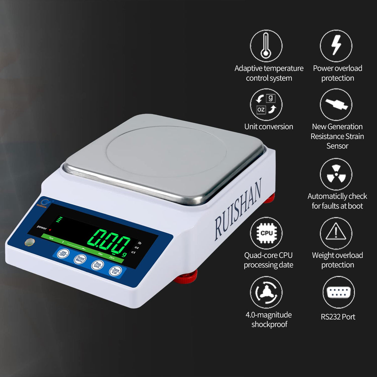 Lab Scale 5000gx0.01g High Precision Scientific Electronic Digital Laboratory Lab Weight Analytical Balance Scale .01g Accuracy Jewelry Pharmacy Chemistry Industria Calibrated Gram Scale