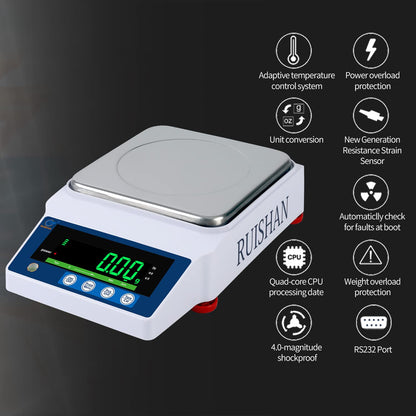 Lab Scale 5000gx0.01g High Precision Scientific Electronic Digital Laboratory Lab Weight Analytical Balance Scale .01g Accuracy Jewelry Pharmacy Chemistry Industria Calibrated Gram Scale