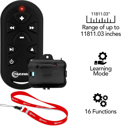 Taramps Universal Remote Control TLC 3000 Black Long-Distance, 16 Functions, Learning And Memory Mode, Amp Volume Control for Car Head Units, Motorcycle, Home, Audio Accessories, Easy to Install