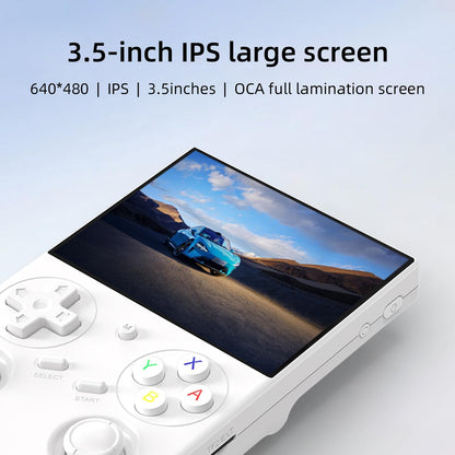 Anbernic RG35XX Pro Handheld Game Consoles RG35XXPro Retro Gaming Console with 64GB Card 4353 Games Video Game Console Linux 64 Portable Pocket Arcade Support 30+ Simulators WiFi Bluetooth HD Output White