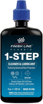 Finish Line 1-Step Cleaner & Lubricant, 4 fl oz, Bicycle Chain Cleaner & Lubricant for All Chain Types, Rust Protection & Smooth Drivetrain Maintenance