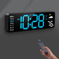 Digital Wall Clock with Large LED Display and Remote Control