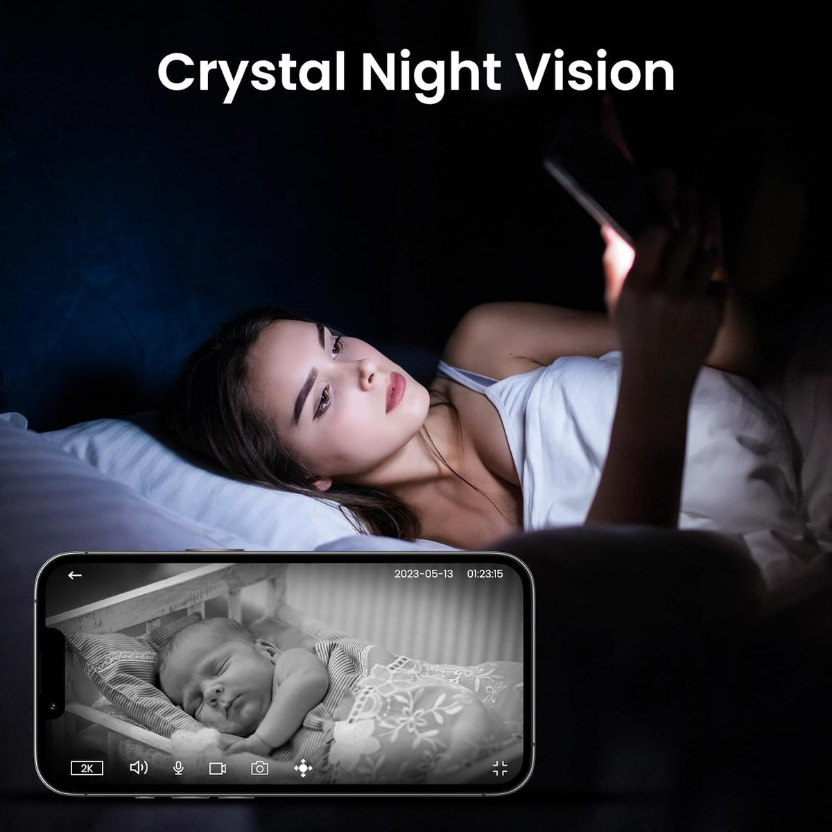 Cinnado D1 2K Indoor Security Camera, 360° Pan & Tilt Wi-Fi Camera for Pet, Dog & Baby Monitoring, Two-Way Audio, Motion Detection, Night Vision, Alexa & Google Assistant Compatible, 1-Pack