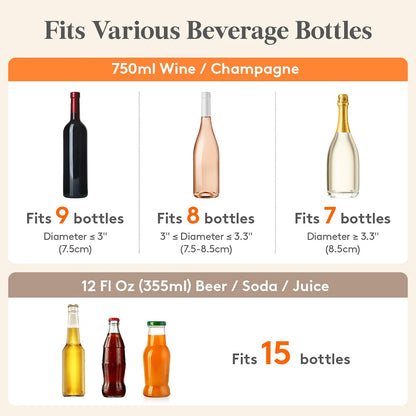 Lifewit 13L Plastic Ice Bucket for Parties, 2-Pack BPA-Free PET Beverage Tub with Comfortable Handles, Shatterproof Drink Cooler for Champagne, Cocktails, Mimosa & Soda Bar