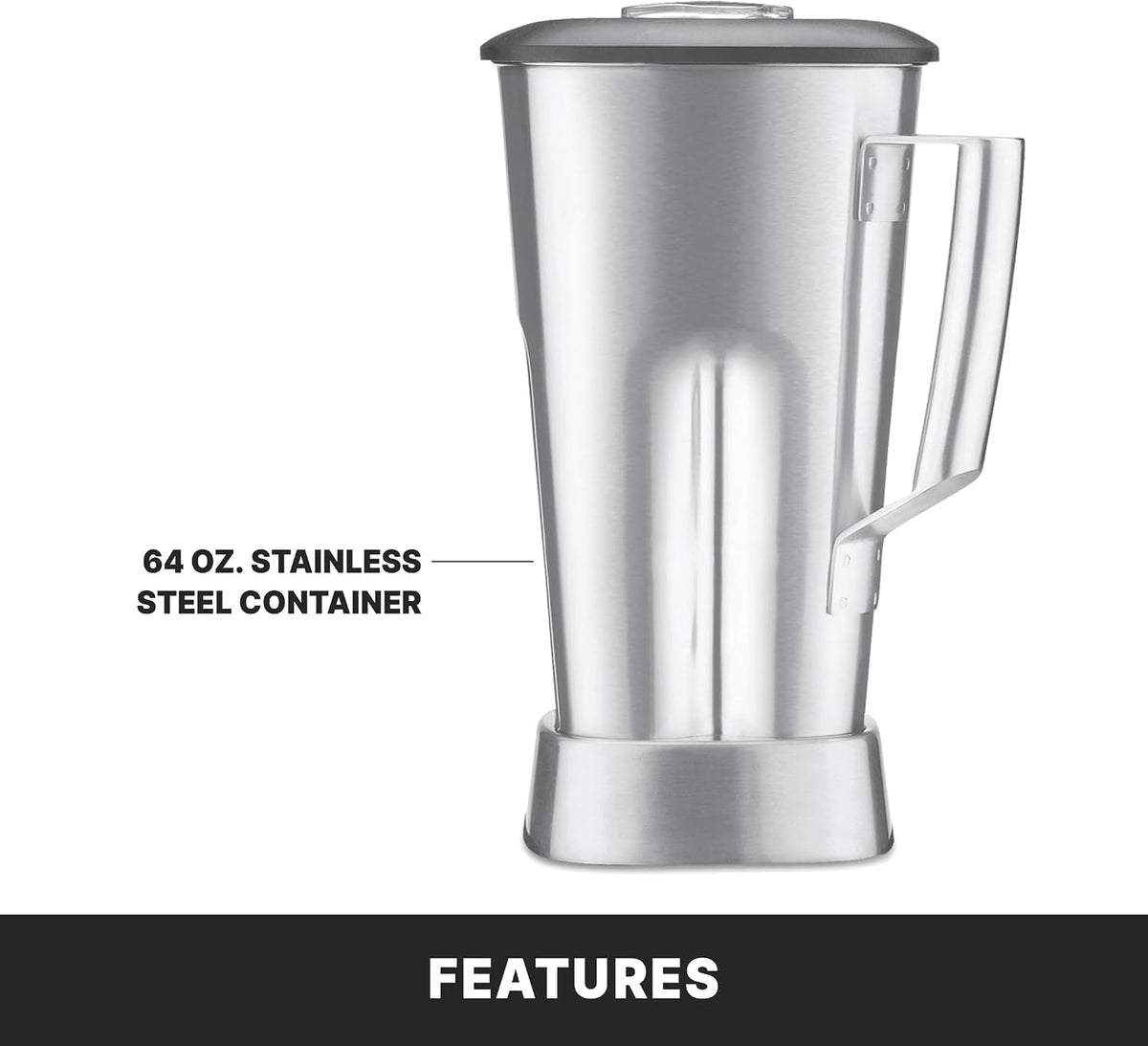 Waring Blender with Electronic Keypad, Timer & 64oz. Stainless Steel Jar Xtreme Blender, 3.5 HP Commercial Motor, 75+ Drinks a Day, Frozen Drinks & Smoothies for Bars & Restaurants, NSF Certified