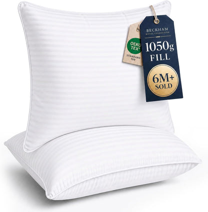 Beckham Hotel Collection Bed Pillows Standard/Queen Size Set of 2 Original Soft Down Alternative Pillow for Sleeping, Soft Support for Back, Stomach or Side Sleepers
