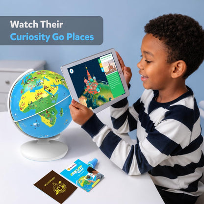 Shifu PlayShifu Orboot Earth Interactive AR World Globe for Kids, 1000+ Facts, Animals, Places & Monuments, STEM Learning Toy, Ages 4–10, Blue