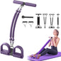HyperionFlo Essentials Pedal Resistance Bands with Handles, 4-Level Full-Body Resistance Trainer, Up to 100 lb, Purple