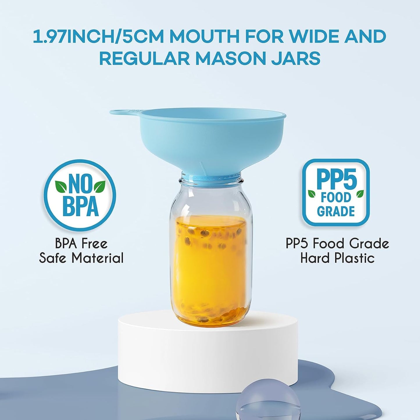 Wide Mouth Versatile Funnel for Kitchen Use for Filling Bottles