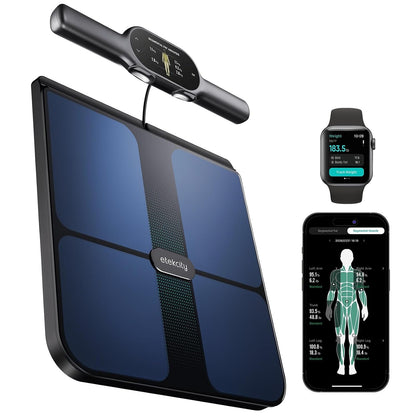 Etekcity WiFi 8-Electrode Smart Scale for Body Weight and Fat Body Composition Scale with Color Handle Display, 50+ Metrics, 5-Segment Analysis, WiFi Auto Sync and USB-C Charging