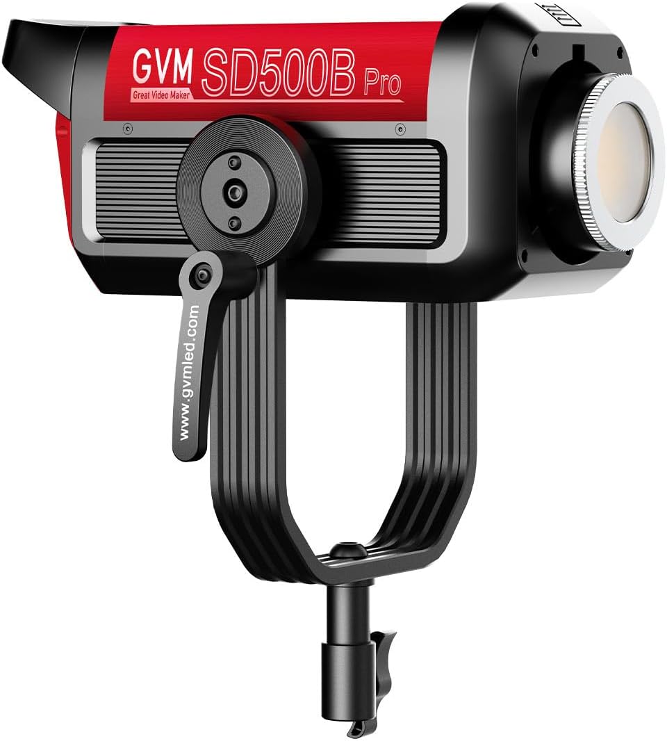 GVM Pro SD500B 500W Led Video Light, Studio Lights with Bowen Mount, 61600lux/1m Photography Lighting kit with 45° Standard Cover, Continuous Output Video Lighting with Controller, CRI 97+, 2700-6800K