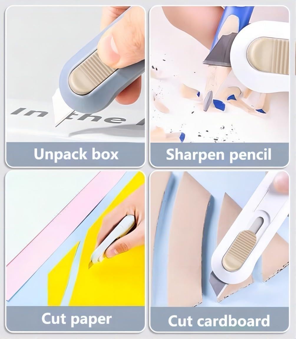 HyperionFlo Essentials 4-Piece Retractable Utility Knife Set
