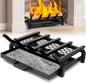 17 Inch Fireplace Grate with Ember & Ash Trays Pan Wood Stove Log Grates Set, Heavy Duty, Rack Holder Pit, Indoor Outdoor, Chimney Hearth