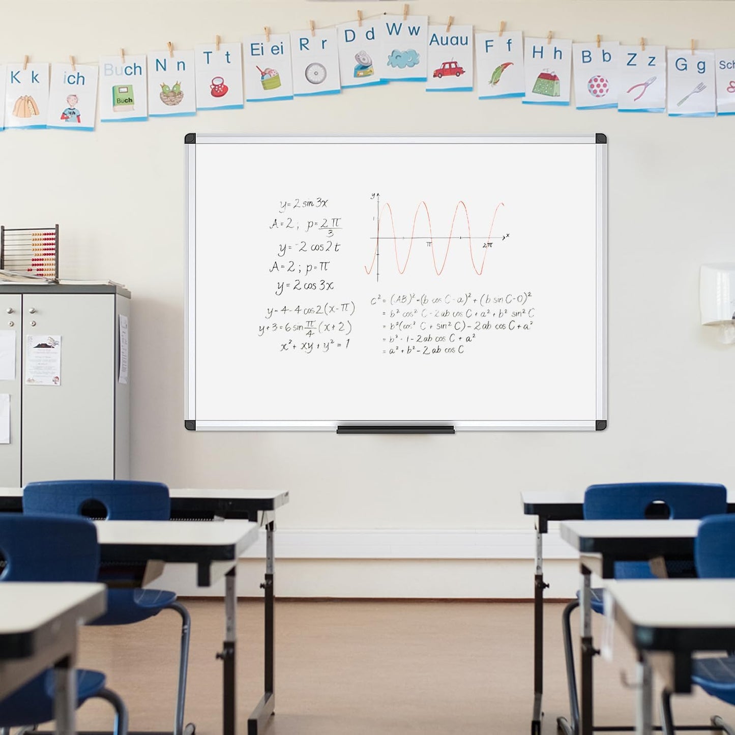 VIZ-PRO Magnetic Dry Erase Whiteboard 36 x 24 Inches