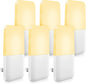 MAZ-TEK Plug-In Night Light, Warm White LED with Dusk-to-Dawn Sensor, 6-Pack