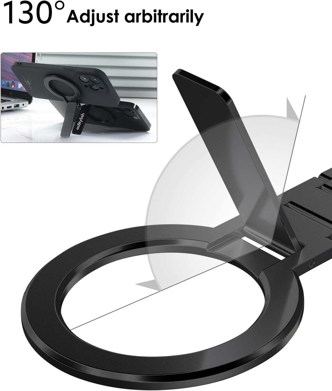 Twins Carry: Magnetic Dual-Phone Holder for iPhone & Android | Lightweight Solution for Professionals, Travelers & Gamers | Manage 2 Mobile Phones for Work, Personal Use (Black, General)