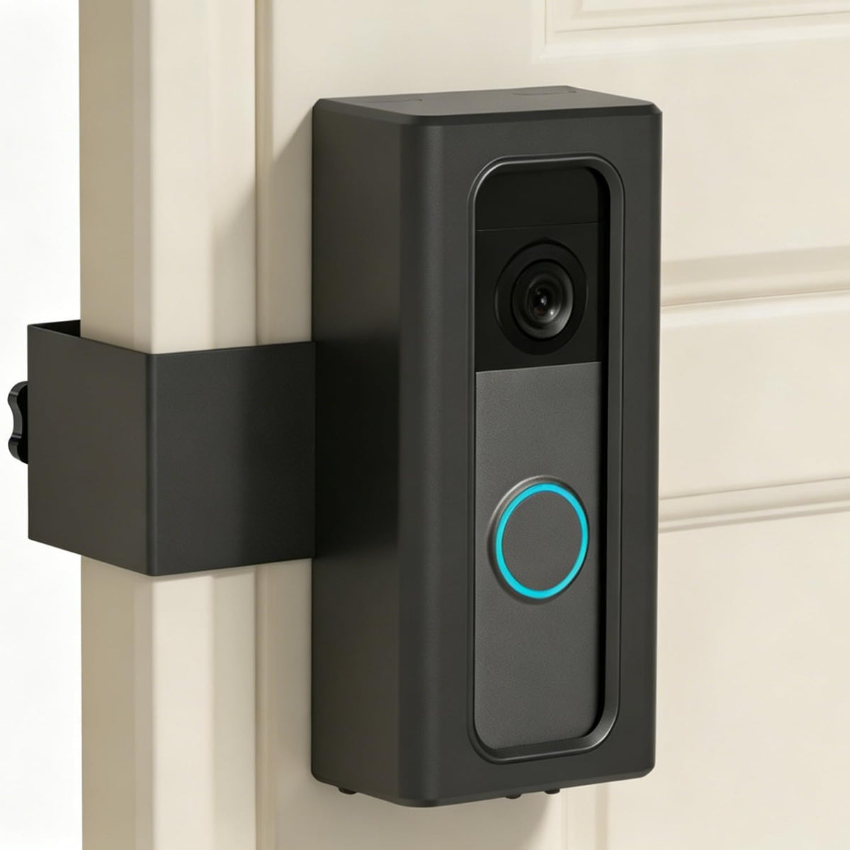SZAOYU Anti-Theft Doorbell Mount Compatible with 2026 Ring Battery Doorbell, Plus & Pro, No-Drill Security Bracket for Inward-Opening Doors, Black