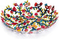 Emanuel Yair Decorative Metal Fruit Bowl | Vibrant Hand Painted Bowl | Hangable Centerpiece for Home Decor and Gifting | Judaica Art (10 inch, Pomegranate Tree)