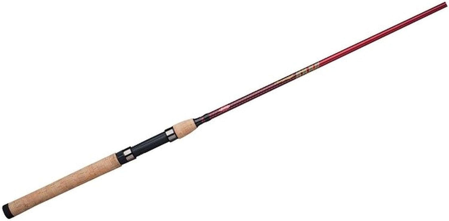 Berkley Cherrywood HD 7' Spinning Fishing Rod, Medium Heavy Fast Action, 2-Piece Composite Rod with Cork Handle, Stainless Steel Guides, Red