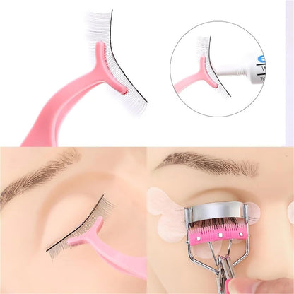 Portable Stainless Steel Eyelash Curler Natural Lift Beauty Tools False Curling Clip Cosmetic Makeup Tools & Accessories(Pink)