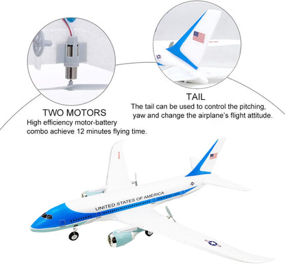 OTTCCTOY RTF RC Plane, 3-Channel 2.4GHz Remote Control Airplane with 6-Axis Gyroscope, EPP Foam Aircraft for Kids & Beginners, White