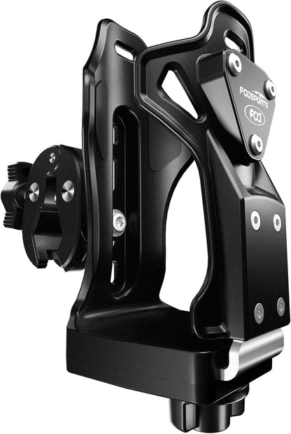 FODSPORTS Motorcycle ATV Cup Holder, Universal Drink Holder with Adjustable 0.5–1.57-Inch Clamp, 360° Rotating Water Bottle Holder for Bikes, Scooters, Boats, Strollers, Golf Carts & Wheelchairs