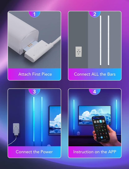 Govee Glide Wall Lights, Smart Gaming Light Bar, Works with SmartThings
