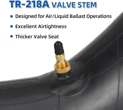 GICOOL 11.2-28/12.4-28 Butyl Inner Tube, TR218A Valve Stem, 1 Pack Heavy-Duty Inner Tube, Replacement Tube for Farm Tractor, Backhoe and Industrial Equipment