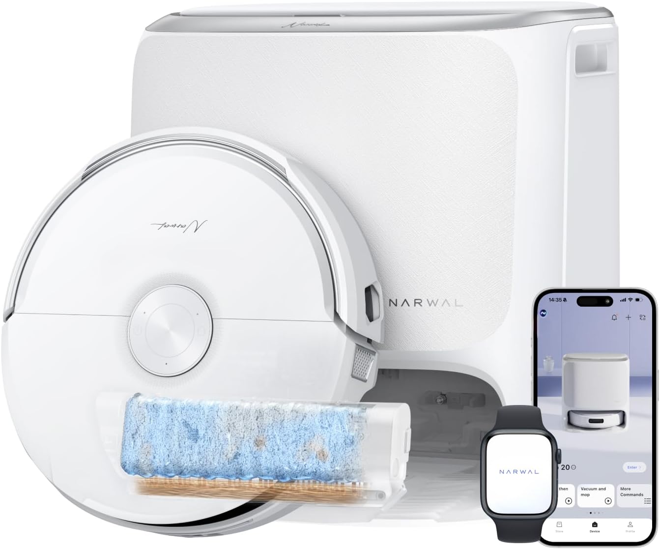 NARWAL Freo 20 Robot Vacuum and Mop, 31,000Pa, FlowWash Mop, TwinAI Obstacle Avoidance