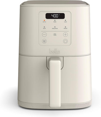 bella Fits-anywhere Slim 4qt Air Fryer, Non-Toxic Coating, Oatmilk