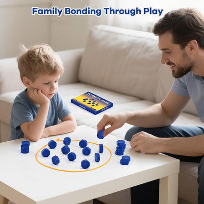 Bameca Magnetic Chess Game with Full-Size Stones, String Strategy Game for Kids & Adults, 20 Magnetic Stones, 2–4 Players, Portable Family Puzzle Game