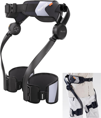 Hypershell X Carbon AI Wearable Exoskeleton - 800W Leg Assist, 10 Intelligent Modes, 17.5km Range, IP54 Waterproof for Outdoor Activities, Hiking, Walking (2 Batteries, No Charger)