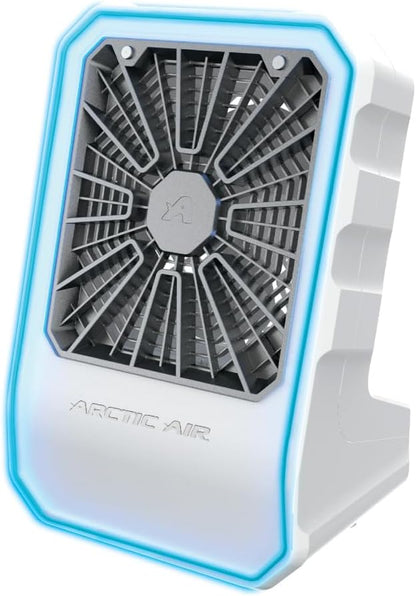 Arctic Air Outdoor Evaporative Cooler, Portable & Ultra-Quiet Air Cooler with 4 Fan Speeds, USB Rechargeable, 6-Hour Battery Life, Great for the Beach, Pool, Deck, Garden & More,White