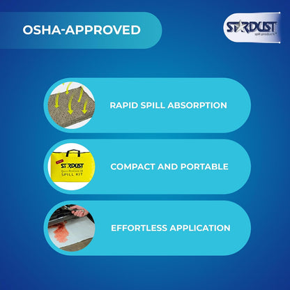 Stardust Spill Products Oil-Only Spill Kit, 2-Pack, Portable Oil Spill Cleanup Kit with Absorbent Pads, Socks, Disposal Bags & Nitrile Gloves