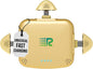Rush Charge Universe Mini Power Bank Portable Charger Lightning USB-C Gold 3300mah, 2.4A, 3 in 1 Portable Charger Fast Charging Lightning, Type C, Micro-USB Pre-Charged Pass Through Charges 3 Devices