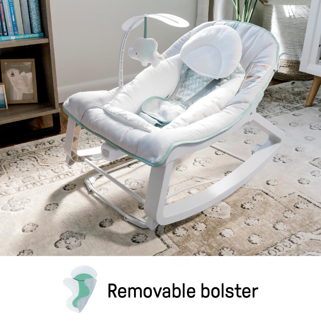 Ingenuity Keep Cozy 3-in-1 Grow with Me Baby Bouncer, Rocker & Toddler Seat, Vibrating Infant Bouncer with Toy Bar, 0-30 Months, Up to 40 lbs, Weaver