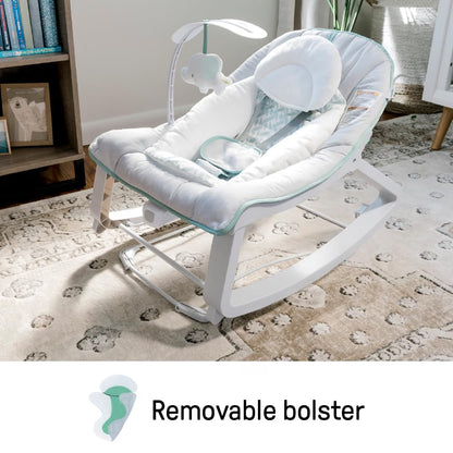 Ingenuity Keep Cozy 3-in-1 Grow with Me Baby Bouncer, Rocker & Toddler Seat, Vibrating Infant Bouncer with Toy Bar, 0-30 Months, Up to 40 lbs, Weaver