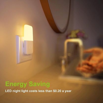 MAZ-TEK Plug-In Night Light, Warm White LED with Dusk-to-Dawn Sensor, 6-Pack