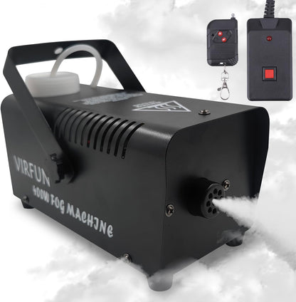 VIRFUN Fog Machine with Wireless & Wired Remote Control, 2000 CFM Smoke Machine for Halloween, Parties, Weddings & Stage Effects, VIR-02