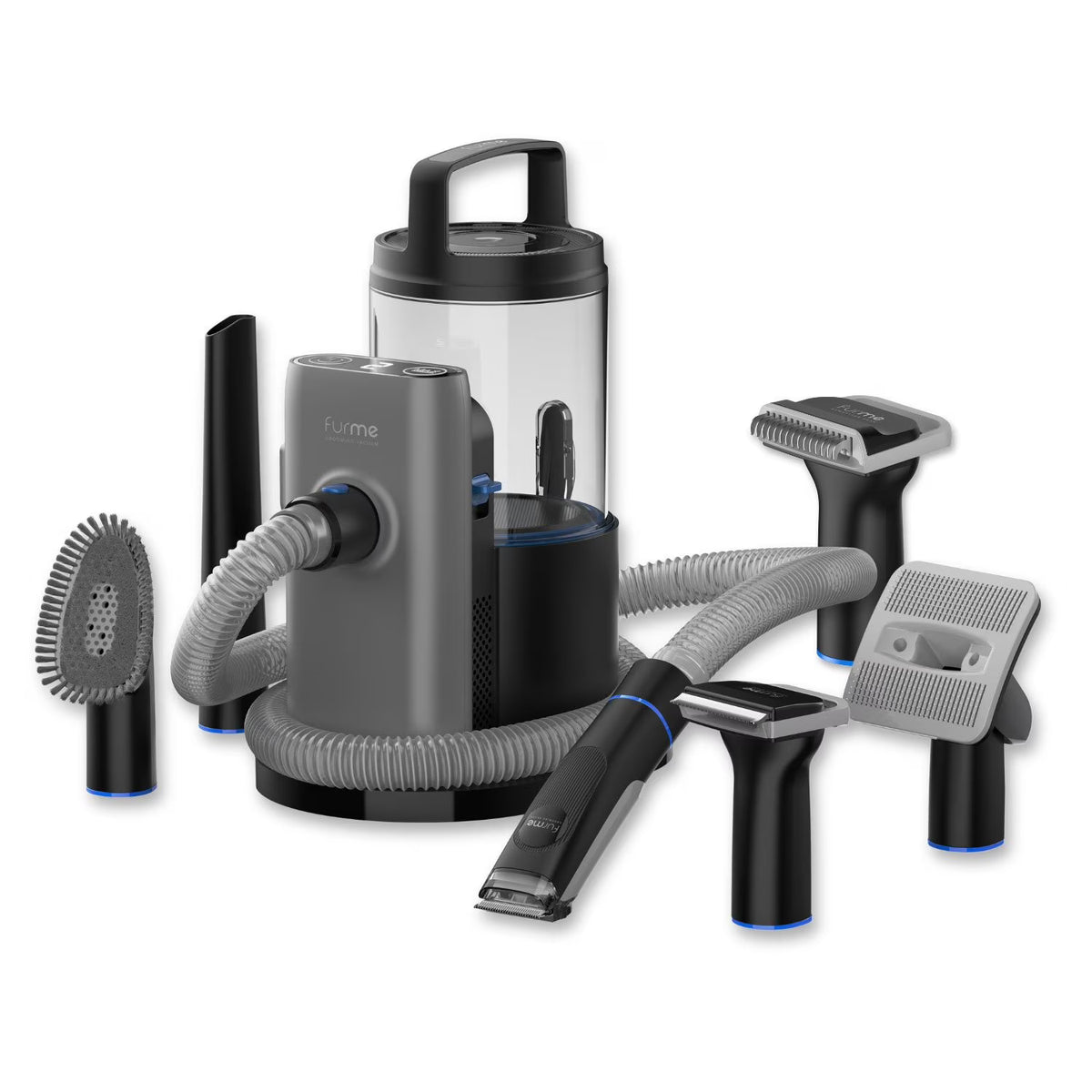 furMe Professional PLUS Pet Grooming Vacuum Kit + Bonus Dematting Rake