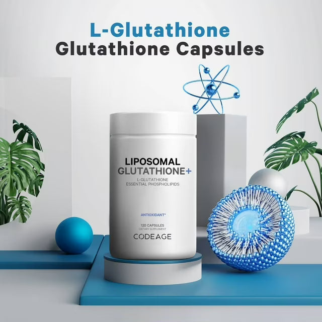 Codeage Liposomal Glutathione Antioxidant Capsules, 250mg, 120 Ct.