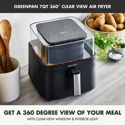 GreenPan Clearview 7-Quart Air Fryer with 360° Clear-View Window