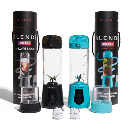BLENDi Pro+ Portable Blender 2-Pack, Black & Turquoise